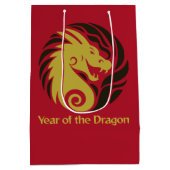 Jaar van de Dragon Design Medium Cadeauzakje (Achterkant)