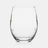Jaar van de Dragon Design Stemless Wijnglas Zonder Voet (Links)