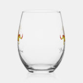 Jaar van de Dragon Design Stemless Wijnglas Zonder Voet (Rechts)