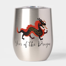 Jaar van de Dragon Design Thermische Wijn Tumbler