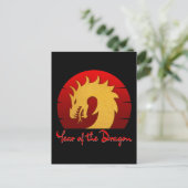 JAAR VAN DE DRAGON GOUD ROOD BRIEFKAART (Staand voorkant)