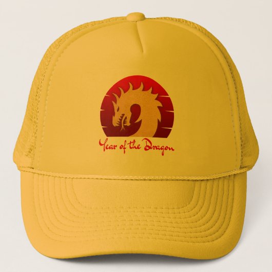 JAAR VAN DE DRAGON GOUD ROOD TRUCKER PET (Voorkant)