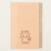 Jaar van de Dragon Mochi 2024 Schattige Kawaii Pup Planner (Achterkant)