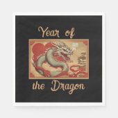 Jaar van de Dragon Paper Napkin Servet (Voorkant)