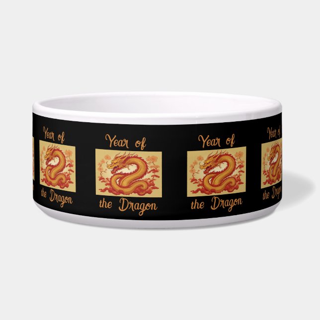Jaar van de Dragon Pet Bowl Voerbakje (Voorkant)