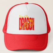 Jaar van de Dragon Red Gold Trucker Pet (Voorkant)