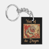 Jaar van de Dragon Sleutelhanger (Voorkant Links)