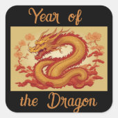 Jaar van de Dragon Sticker (Voorkant)