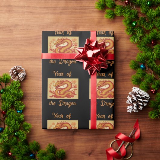 Jaar van de Dragon Wrapping Paper Cadeaupapier (Feestdagen Geschenken)
