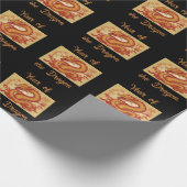 Jaar van de Dragon Wrapping Paper Cadeaupapier (Hoek)