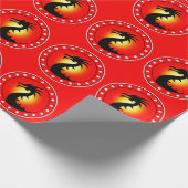 Jaar van de Dragon Wrapping Paper Cadeaupapier (Hoek)