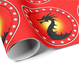 Jaar van de Dragon Wrapping Paper Cadeaupapier
