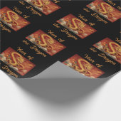 Jaar van de Dragon Wrapping Paper Cadeaupapier (Hoek)