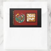 Jaar van de Drakenrechthoek Rechthoekige Sticker (Tas)