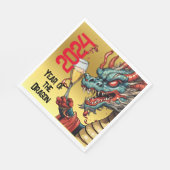 Jaar van de Drakenservet Chinees Nieuwjaar Servet (Hoek)