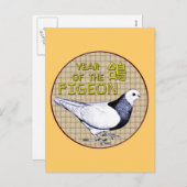 Jaar van de duif feestdagenkaart (Voorkant / Achterkant)