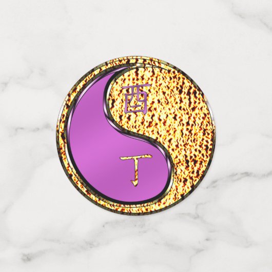 Jaar van de Fire Rooster Confetti (Kleine voorkant)