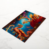 Jaar van de FOLIE van de Draak Nieuwjaar ART Kaart (Gedraaid)