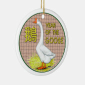 Jaar van de gans keramisch ornament (Rechts)