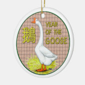 Jaar van de gans keramisch ornament (Links)