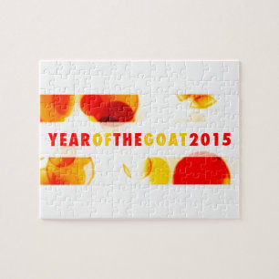 jaar van de geit 2015 (bokeh) legpuzzel
