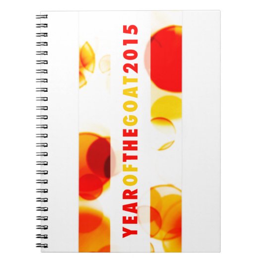 jaar van de geit 2015 (bokeh) notitieboek (Voorkant)