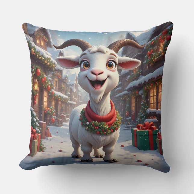 🎄 Jaar Van De Geit 2027 Kerstcadeau Idee 🐐 Kussen (Voorkant)