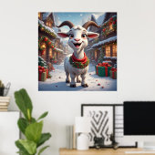 🎄 Jaar Van De Geit 2027 Kerstcadeau Idee 🐐 Poster (Thuiskantoor)