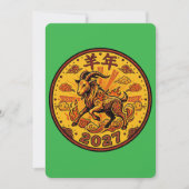 Jaar Van De Geit 2027 Maan Nieuwjaar Kaart (Voorkant)