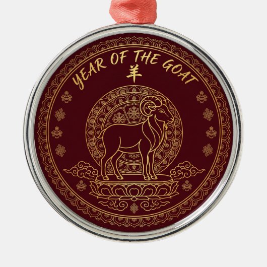 Jaar Van De Geit 2027 Ornament (Voorkant)