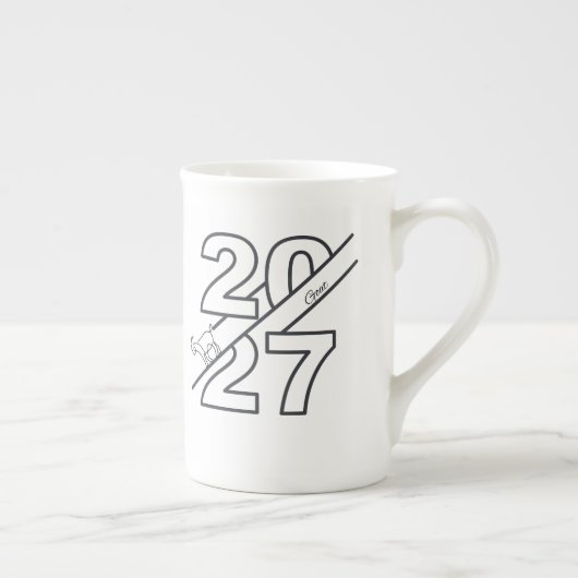 Jaar van de Geit 2027 Porselein Kop (Rechts)