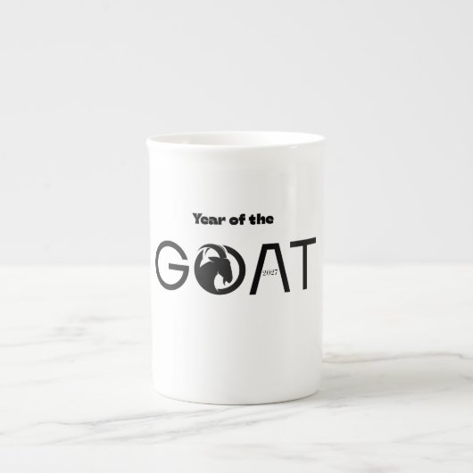Jaar van de Geit 2027 Porselein Kop (Voorkant)