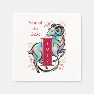 Jaar van de Geit 2027 Servet
