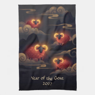 Jaar van de Geit 2027 Theedoek