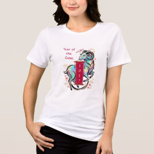 Jaar van de Geit 2027 Tri-Blend Shirt