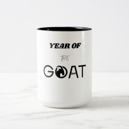 Jaar van de Geit 2027 Tweekleurige Koffiemok