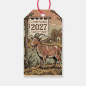Jaar Van De Geit 2027 Voor Vrouw Cadeaulabel (Achterkant)