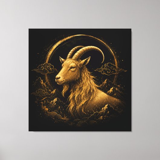 Jaar van de geit canvas afdruk (Voorkant)