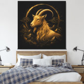 Jaar van de geit canvas afdruk (Insitu (Slaapkamer))