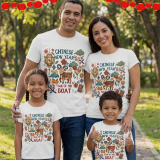Jaar van de Geit Chinees Maan Nieuwjaar Digitale K T-shirt