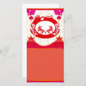 jaar van de geit Fotokaart Feestdagenkaart (Voorkant / Achterkant)