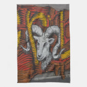 Jaar van de geit graffiti theedoek (Verticaal)