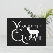 Jaar van de geit kaart (Staand voorkant)