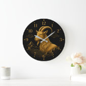 Jaar van de Geit Luxe Klok - Elegant Zwart (Huis)