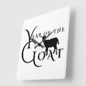 Jaar van de geit vierkante klok (Hoek)