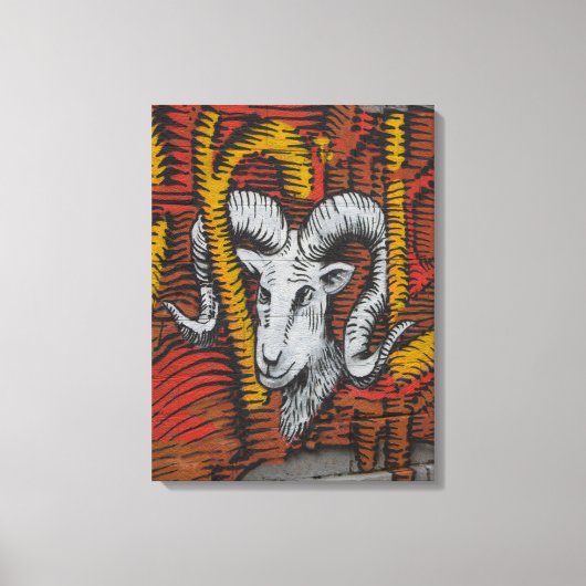 Jaar van de geitenschaap Ram Graffiti Canvas Afdruk (Voorkant)