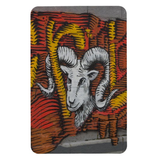 Jaar van de geitenschaap Ram Graffiti Magneet (Verticaal)