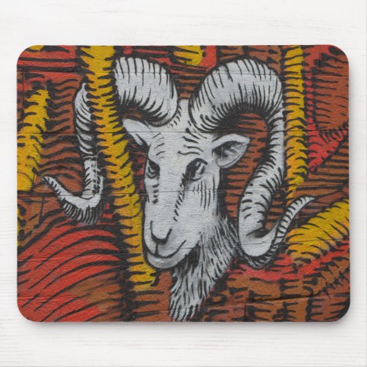 Jaar van de geitenschaap Ram Graffiti Muismat (Voorkant)