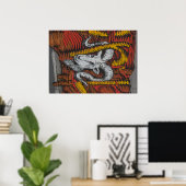 Jaar van de geitenschaap Ram Graffiti Poster (Thuiskantoor)