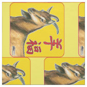 Jaar van de Goat-Good Luck! Stof (Swatch)
